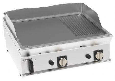 Plaque à snacker gaz à poser chromée brossée 1/3 rainurée 14 kW - Tecnoinox - FTR8G7B Plaque à snacker gaz à poser chromée brossée 1/3 rainurée 14 kW - Tecnoinox - FTR8G7B