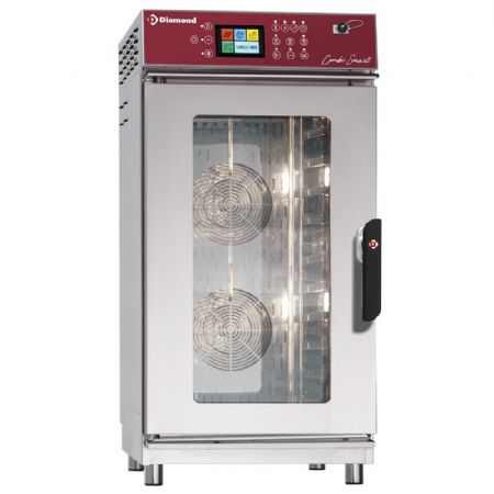 Four mixte professionnel vapeur/convection électrique, 11 niveaux GN 1/1, commande tactile et auto-nettoyage - Diamond Promo - FVS-1111/TS
