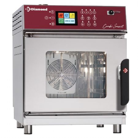 Four mixte professionnel électrique vapeur convection, 4 niveaux GN 2/3, commande tactile, auto-nettoyage - Diamond Promo - FVS-423/TS