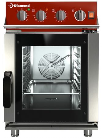 Four professionnel électrique vapeur et convection mécanique 6 x GN1/1 - Diamond Promo - FVS6-411/CMC