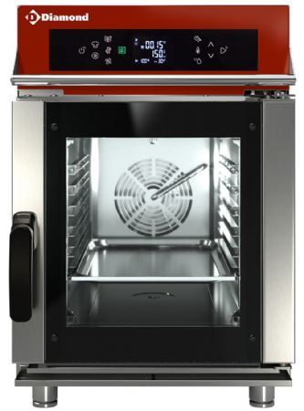 Four vapeur professionnel électrique auto-nettoyage GN1/1 commandes digitales - Diamond Promo - FVS6-411/CTD