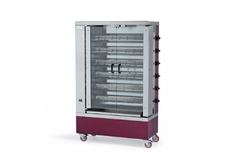 Rôtissoire professionnelle à gaz 6 broches 24/30 poulets - GGF - G 6S Rôtissoire professionnelle à gaz 6 broches 24/30 poulets - GGF - G 6S
