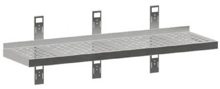 Etagère professionnelle murale perforée 3 consoles et 3 crémaillères - Diamond - G163-SE3