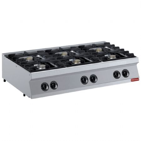 Fourneau profondeur 700 gaz 6 feux 6 x - Diamond - G17/6F12T-N Fourneau profondeur 700 gaz 6 feux 6 x - Diamond - G17/6F12T-N