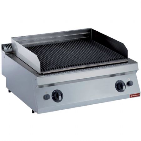 Grill professionnel pierre de lave gaz - à poser grille en fonte - gamme 700 - Diamond