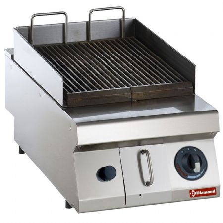 Grill pierre de lave profondeur 700 Gaz 400x700x250(320) mm - Diamond Promo - G17/GPLP1-HP
