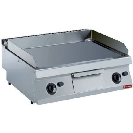 Plaque à snacker pro profondeur 700 gaz lisse au chrome dur 2 zones de cuisson indépendantes et puissance - Diamond - G17/PLCD8T-N