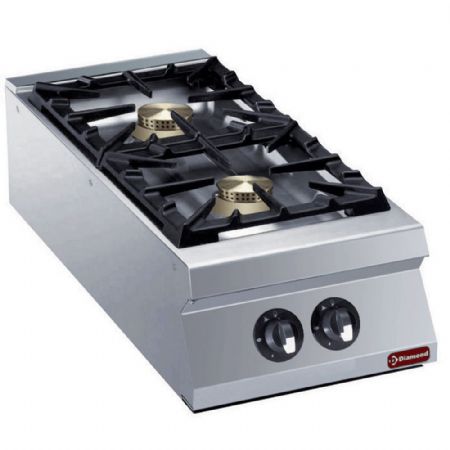 Fourneau profondeur 900 2 brûleurs gaz - Diamond - G22/2B4TPW-N