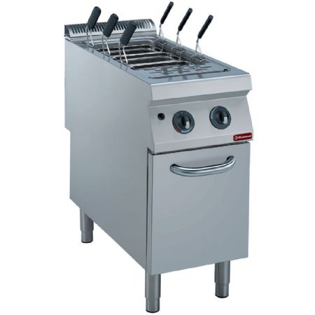 Cuiseur à pâte pro profondeur 900 gaz, 1 cuve GN 1/1 sur meuble sans paniers, 40 litres - Diamond - G22/CPA4-N