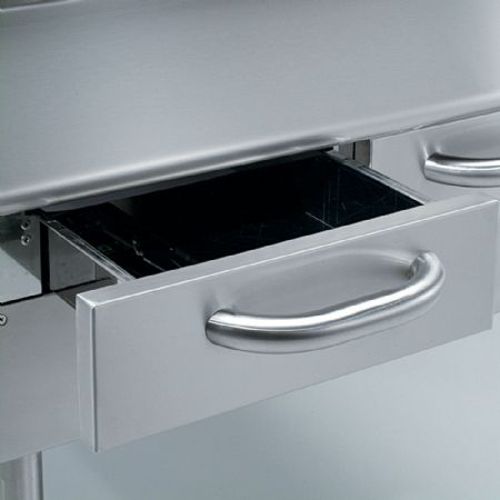 Grill vapeur grille en fonte sur pitement - l800mm