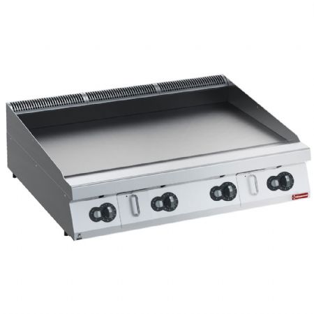 Plaque à snacker pro profondeur 900 Gaz lisse nitro chrome - Diamond Promo - G22/PLNC12-HP