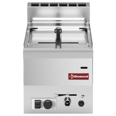 Friteuse cuisine pro profondeur 600 Gaz, 1 cuve 8 litres -Top - Diamond Promo - G60/F8-3T-N