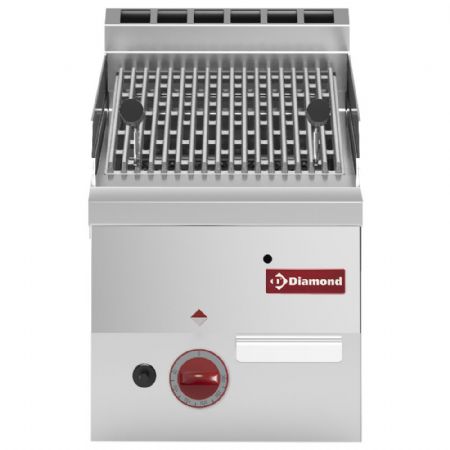 Grill pierre de lave profondeur 600 gaz avec grille de cuisson en fonte -Top - Diamond Promo - G60/GPL3T-N Grill pierre de lave profondeur 600 gaz avec grille de cuisson en fonte -Top - Diamond Promo - G60/GPL3T-N