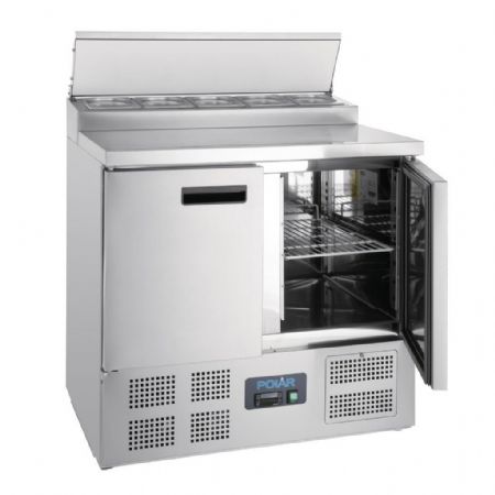 Saladette réfrigérée positive avec couvercle et capacité 5 x GN 1/6 - Polar - G604