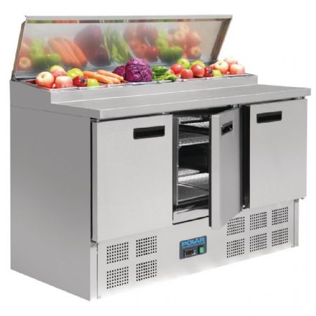 Saladette réfrigérée positive avec couvercle 8 x GN 1/4 - Polar - G605