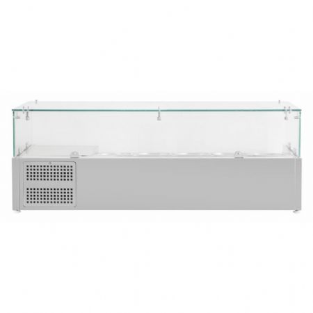 Saladette à Poser avec couvercle vitré 5 x GN 1/4 positive - Polar - G608