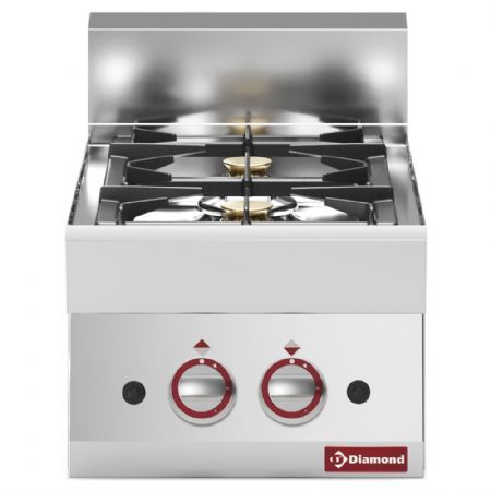 Fourneau profondeur 650 gaz 2 brûleurs - Diamond - G65/2F4T-N