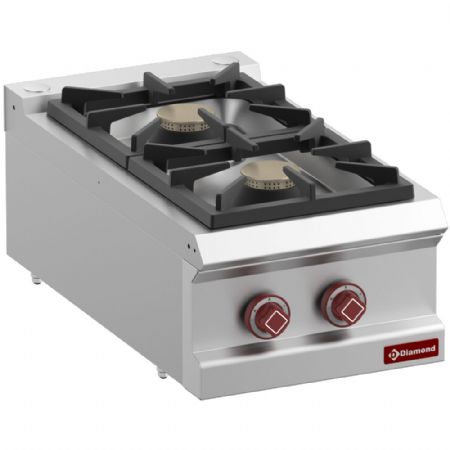 Fourneau profondeur 700 Gaz 2 brûleurs - Diamond - G7/2B4T-N Fourneau profondeur 700 Gaz 2 brûleurs - Diamond - G7/2B4T-N