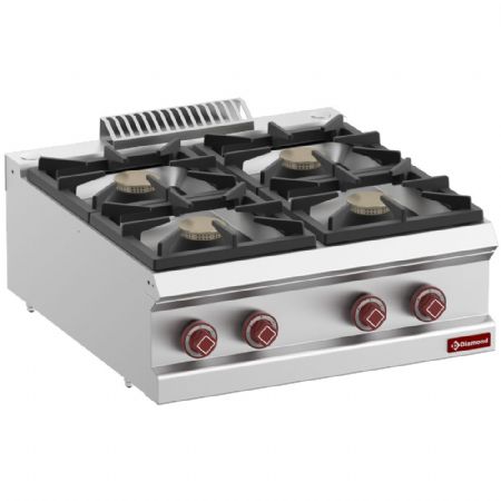 Fourneau profondeur 700 Gaz 4 brûleurs - Diamond Promo - G7/4B7T-N Fourneau profondeur 700 Gaz 4 brûleurs - Diamond Promo - G7/4B7T-N