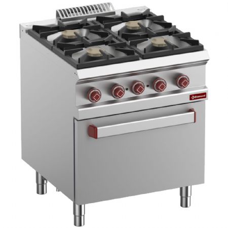 Fourneau 4 feux vifs gaz four lectrique GN 2/1