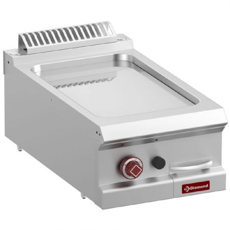 Plaque à snacker pro profondeur 700 gaz lisse chrome dur module 1/2 -Top - Diamond - G7/PLCD4T-N