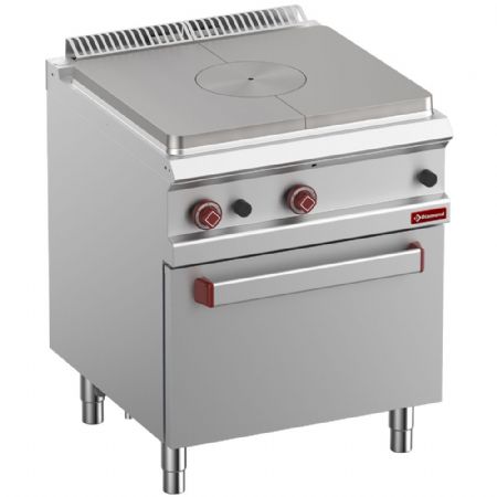 Fourneau profondeur 700 taque coup de feu gaz, four gaz GN 2/1 - Diamond - G7/TF7-N Fourneau profondeur 700 taque coup de feu gaz, four gaz GN 2/1 - Diamond - G7/TF7-N