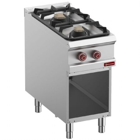 Fourneau profondeur 900 2 feux gaz, armoire ouverte, puissance 7 et - Diamond - G9/2BA4-N