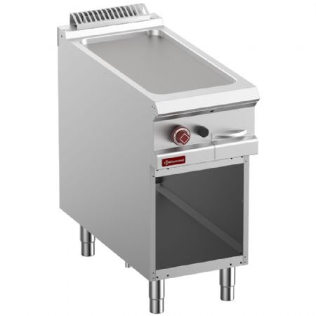 Plaque à snacker pro profondeur 900 gaz module 1/2 armoire ouverte - Diamond - G9/PLA4-N