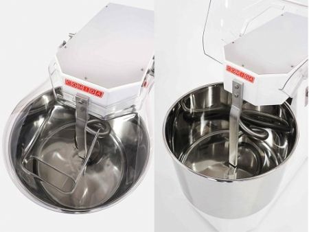 Ptrin  spirale pour pizzas avec variateur de vitesse et cuve 32L