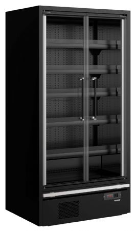 Vitrine murale de supermarché réfrigérée noire 2 portes vitrées positive - Tefcold - Galaxy+ GP10FGD Maxi Black Vitrine murale de supermarché réfrigérée noire 2 portes vitrées positive - Tefcold - Galaxy+ GP10FGD Maxi Black
