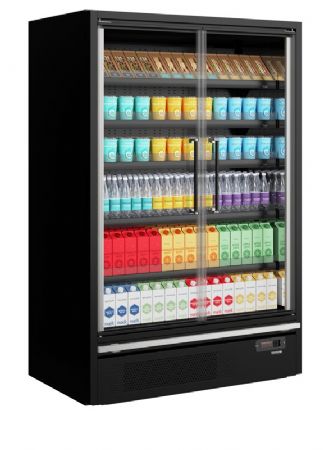 Vitrine rfrigre 2 portes vitres -1C / +5C capacit 805 L noire