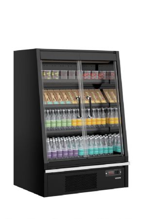 Vitrine murale rfrigre  2 portes vitres couleur noire -1C/+5C