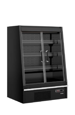 Vitrine murale rfrigre  2 portes vitres couleur noire -1C/+5C