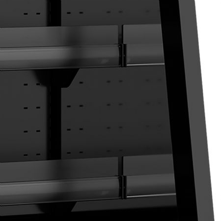 Vitrine libre service réfrigérée pour supermarché Noire positive - Tefcold - Galaxy+ GPL14 Black HC