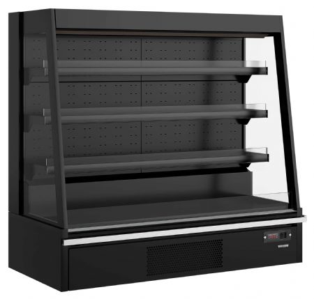 Vitrine libre service réfrigérée pour supermarché Noire positive - Tefcold - Galaxy+ GPL14 Black HC
