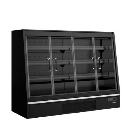 Vitrine rfrigre portes vitres -1C / +5C capacit 540L noire