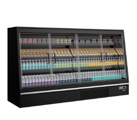 Vitrine r�frig�r�e � portes vitr�es -1�C / +5�C capacit� 720L noir