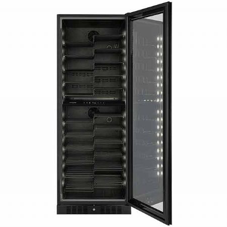 Cave  vins professionnelle double zone 1 porte vitre - 131 bouteilles