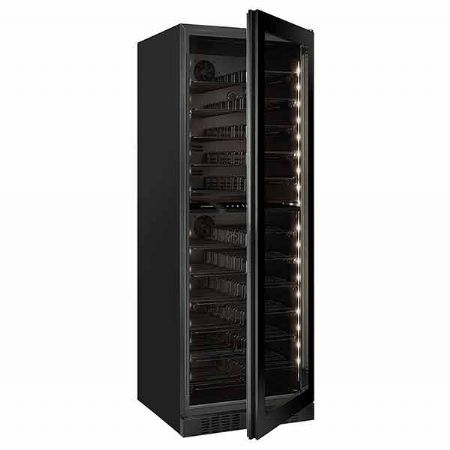 Cave  vins professionnelle double zone 1 porte vitre - 131 bouteilles