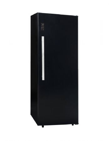 Cave  vins polyvalente  1 porte pleine noir  - 160 bouteilles