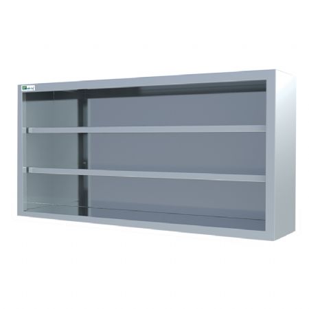 Armoire murale professionnelle inox sans portes - 1500x400x700 mm