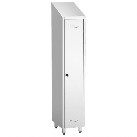 Armoire de Rangements Inox vestiaire avec 1 grand casier, 370x480x2010 mm - Virtus - GBC0005