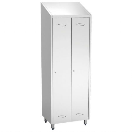 Armoire de Rangements Inox avec 2 portes pleines, 680x480x2010 mm - Virtus - GBC0006