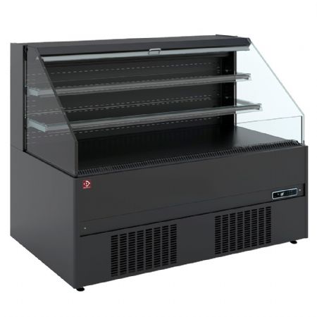 Vitrine libre service semi-murale réfrigérée ouverte noire 2565 mm - Diamond Promo - GBN26-L5 Vitrine libre service semi-murale réfrigérée ouverte noire 2565 mm - Diamond Promo - GBN26-L5
