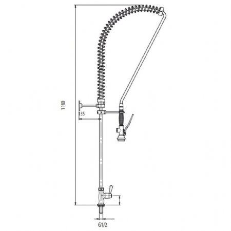 Robinetterie professionnelle pour plonge cuisine douchette ergonomique et valve antiretour - Eratos - GD-1