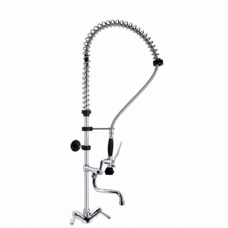 Robinetterie professionnelle pour plonge cuisine avec douchette col de cygne 2 voies - Eratos - GD-2G