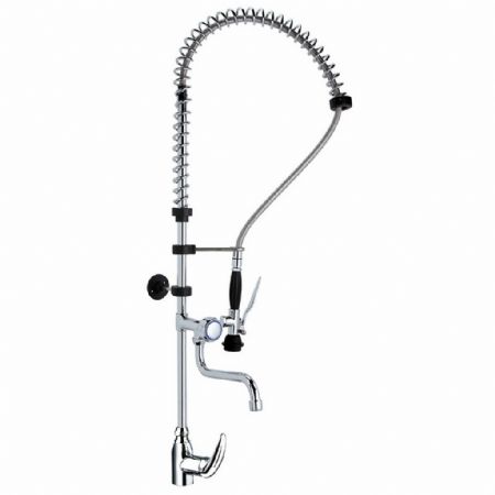Robinetterie professionnelle pour plonge cuisine avec douchette et col de cygne 805x400x70 mm - Eratos - GD-MG