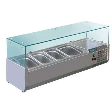 Saladette à Poser avec capacité 3x GN 1/3 et 1x GN 1/2 positive - Polar - GD875 Saladette à Poser avec capacité 3x GN 1/3 et 1x GN 1/2 positive - Polar - GD875