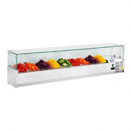 Saladette à Poser avec Couvercle Vitré 9 Bacs GN 1/3 Positive - Polar - GD878