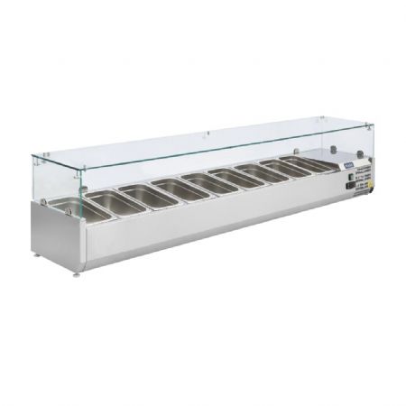 Vitrine rfrigre  ingrdients 9 bacs GN 1/3 - 2000x395x435 mm
